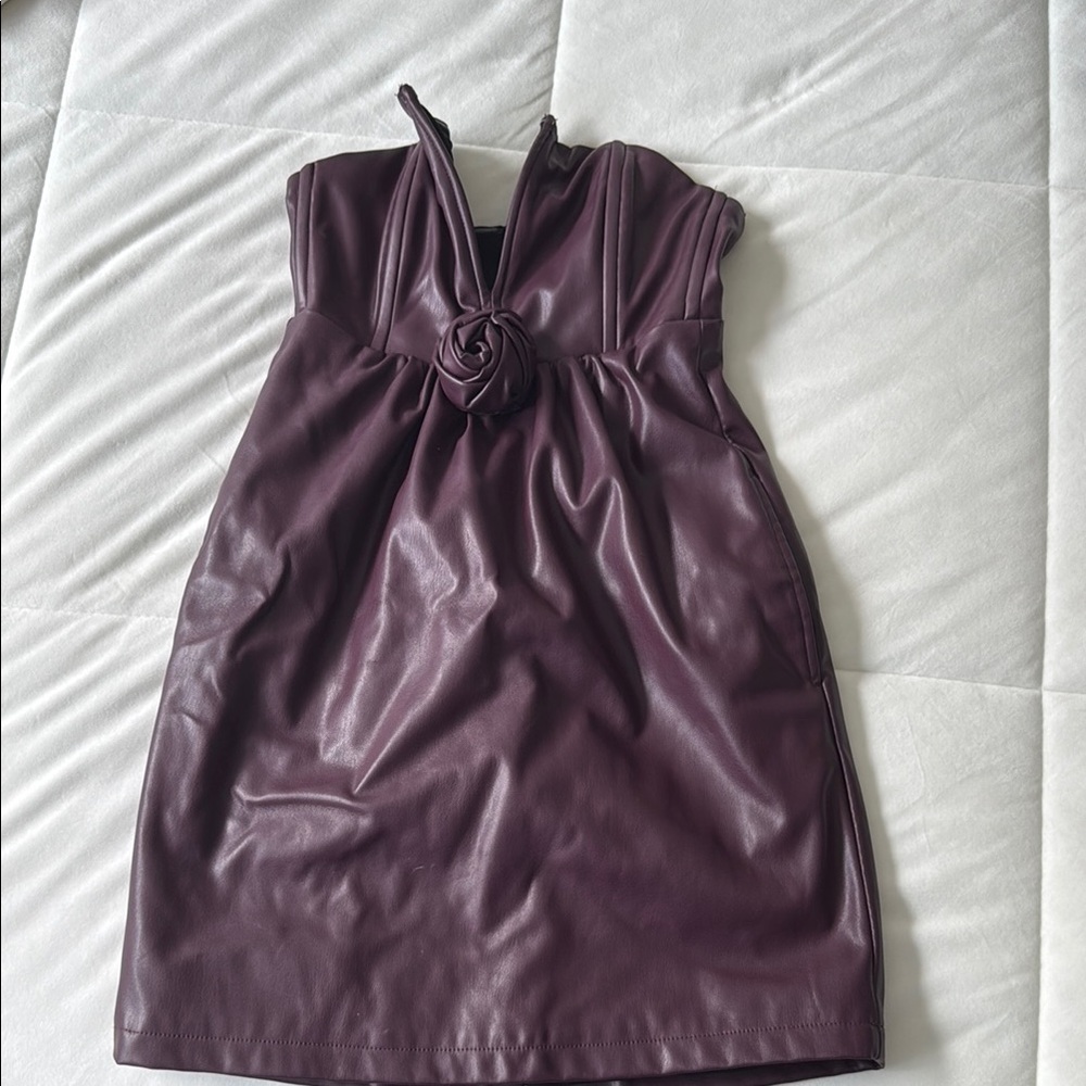 Ashley By 26 International Purple Halter Mini Dress